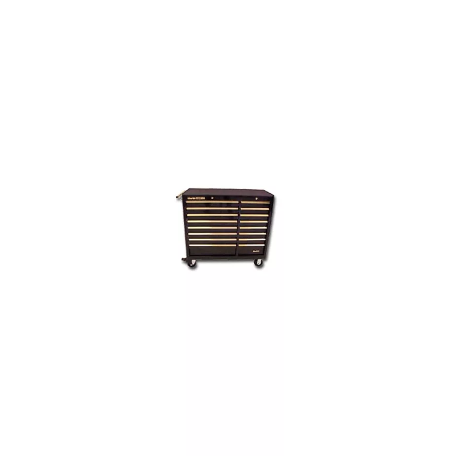 16-Drawer Bottom Chest - Black / Gold - 41.5 In W 16-Drawer Bottom Chest - Black / Gold - 41.5 In W