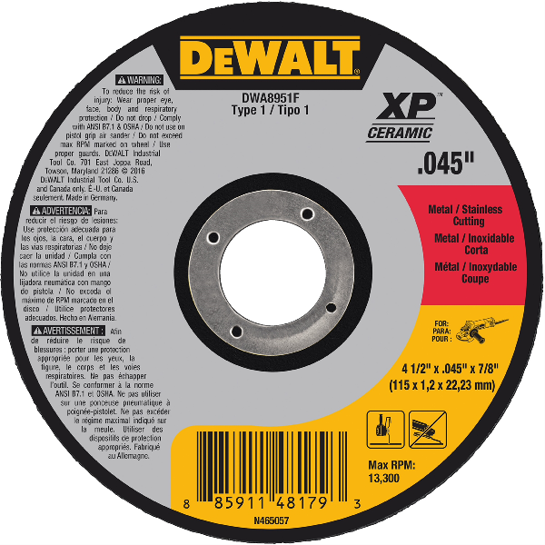 6" x .045" x 7/8" T1 XP CER Cut-Off Wheel