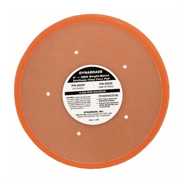 8" (203 mm) Dia. Non-Vacuum Disc Pad, Vinyl-Face