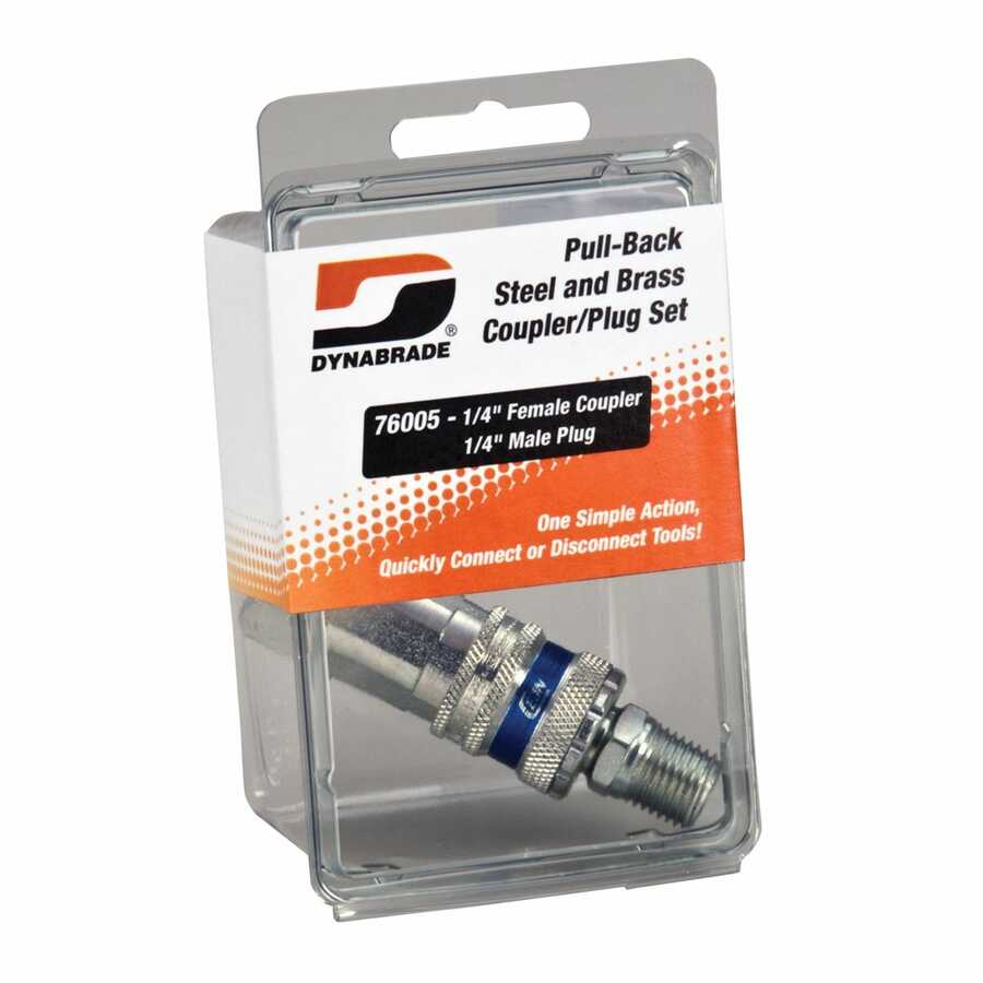 Pull-back Steel and Brass Coupler/Plug Set