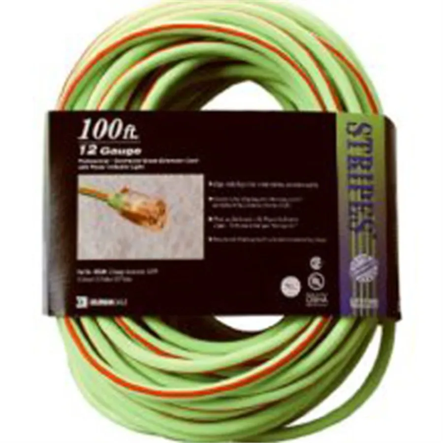 (image for) 100 Ft Extension Cord GreenRed