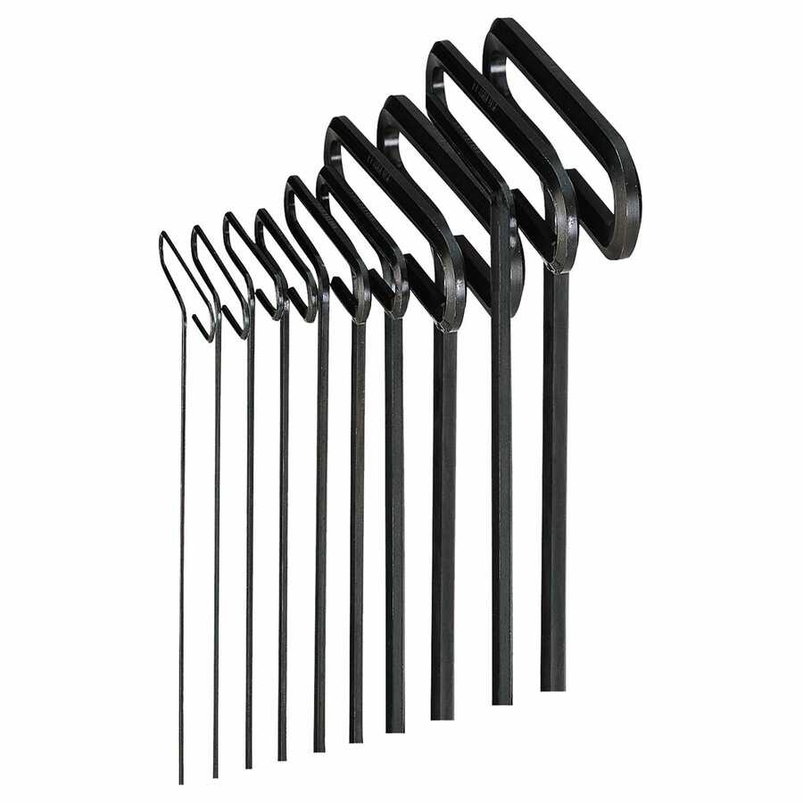 9 Inch Fractional SAE Hex T-Key Set 10 Pc