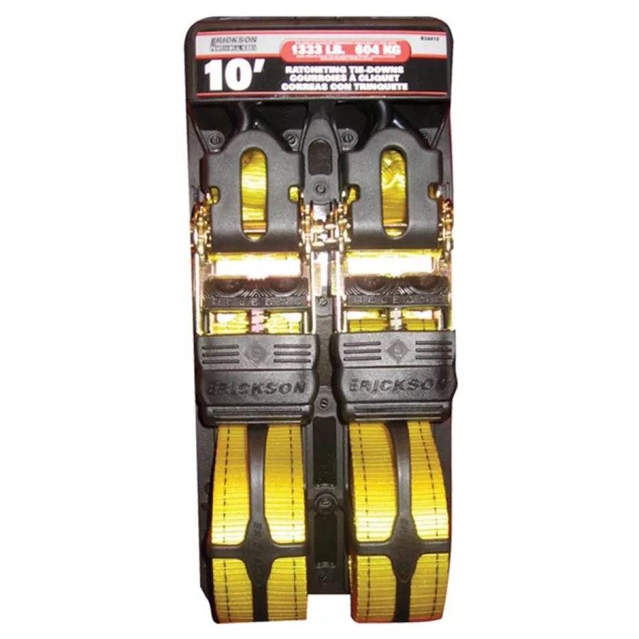 2-PK 2" X 10' RATCHET STRAP 4000 LB
