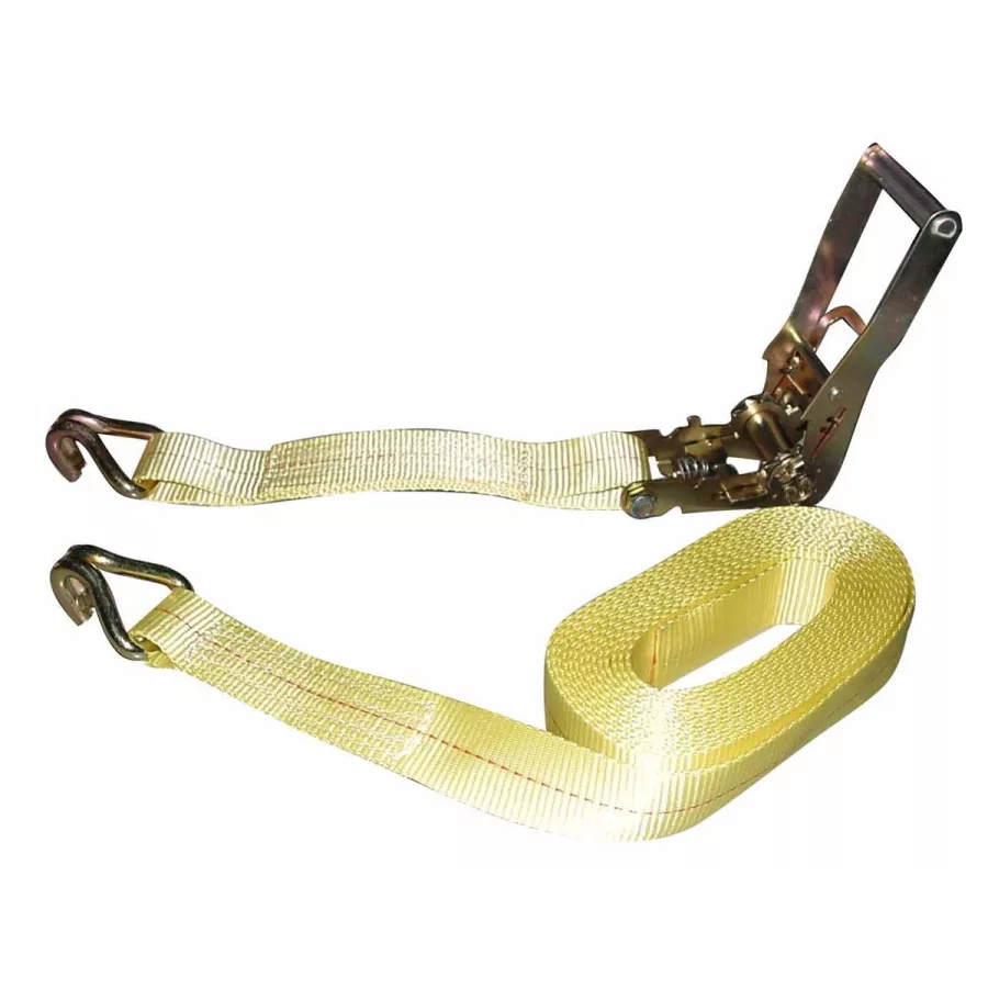 2" X 27' RATCHET STRAP WITH J-HOOKS 10,000 LB
