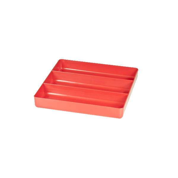 3 Compartment Organizer Tray - Red