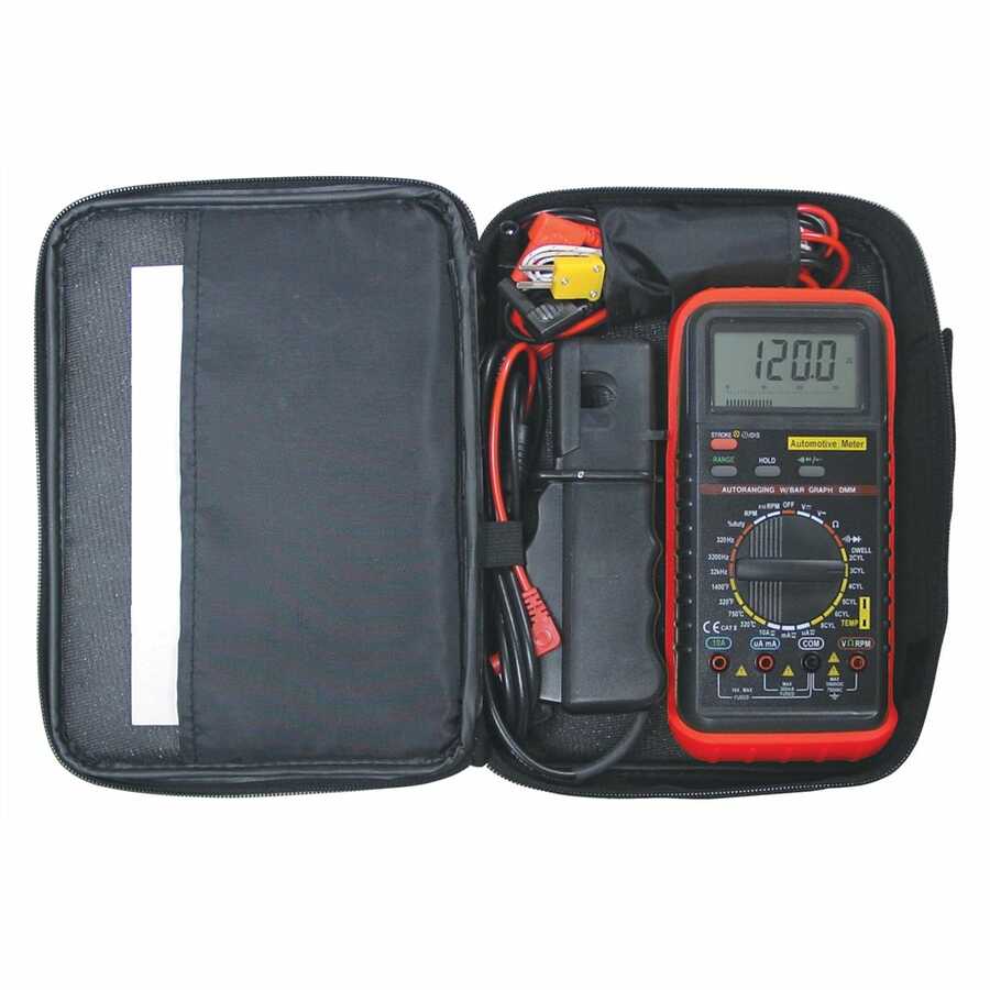 Deluxe Automotive Multimeter w/ Inductive RPM, Temperature and S