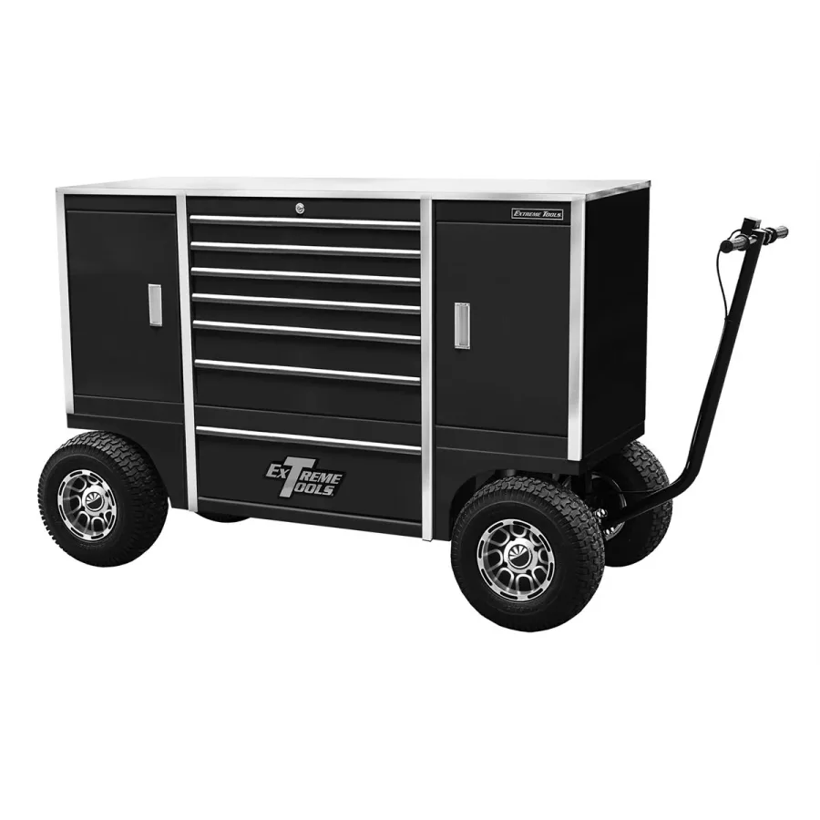 (image for) 70 Inch 7 Drawer 2 Compartment Pit Box, Black