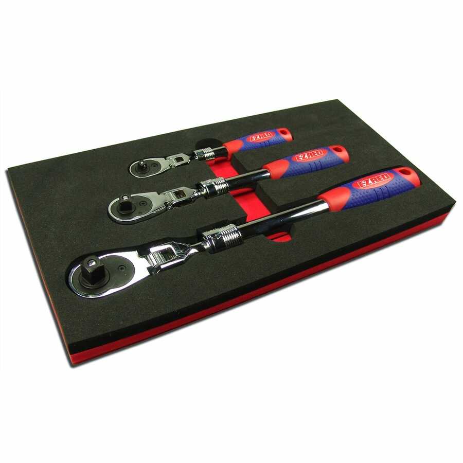 Extendable Flex Head Ratchet Set - 3-Pc