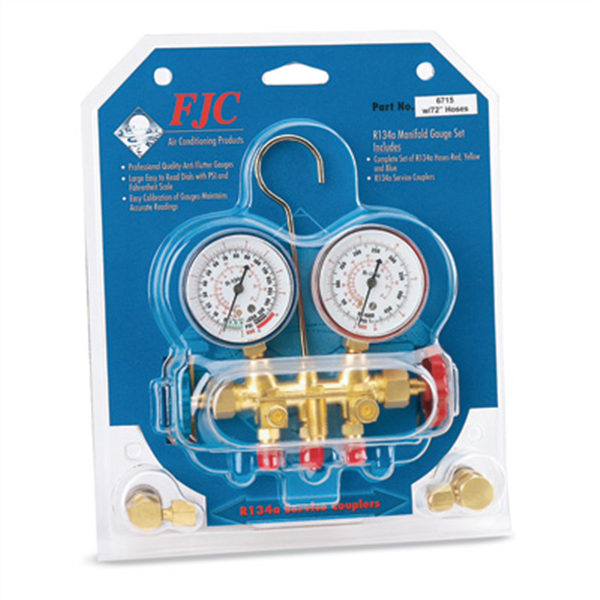 R134A Brass Manifold Gauge Set with Quick Coupler