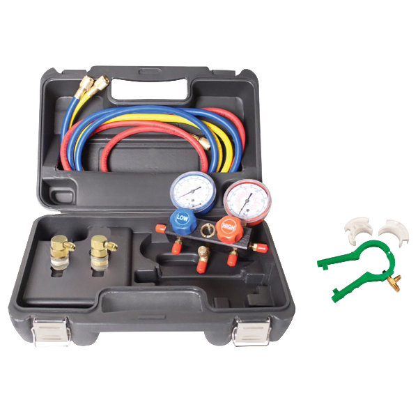 FJC | KIT6698 | R134A Dual Aluminum Manifold Gauge Set with 72" Hoses