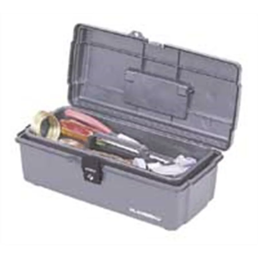 single unit Plastic Tool Box - 14-1/2W x 7-1/2D X 5-1/4H Gre