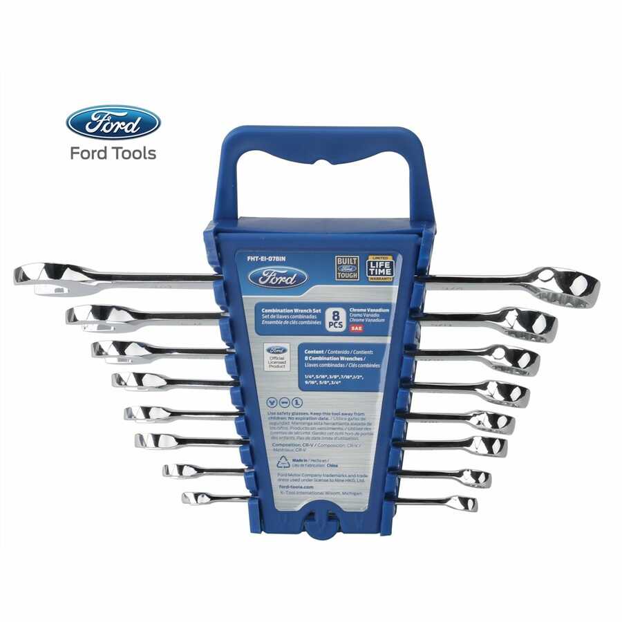 Combination Wrench Set SAE 8 Pc