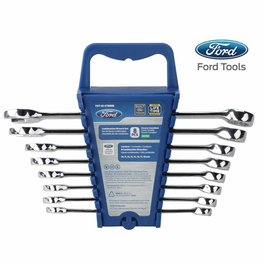 Combination Wrench Set Metric 8 Pc