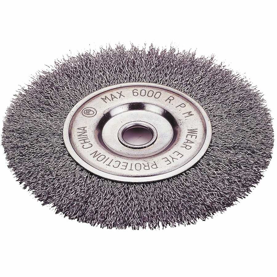 Crimped-Type Wire Wheel Brush 6" Diameter 1" Wide