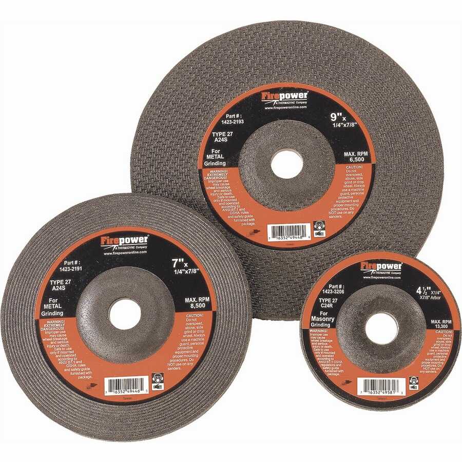 Depressed Center Grinding Wheel (Type 27 w/o Hub) 4" x 1/8" x 5/