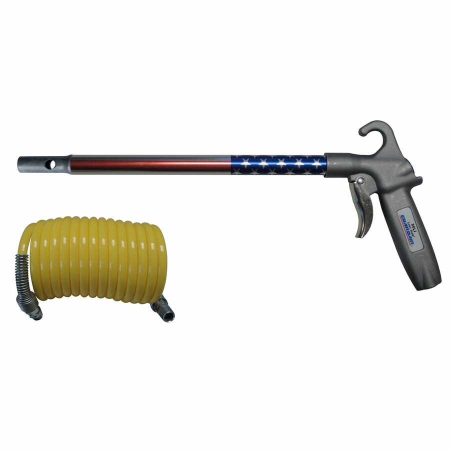 Long John US Flag Safety Air Gun with 12" Extension and Nylon Ho