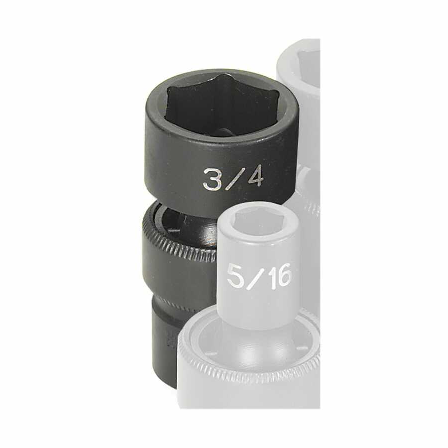 3/8 Inch SAE Standard Universal Impact Swivel Socket 3/4 Inch