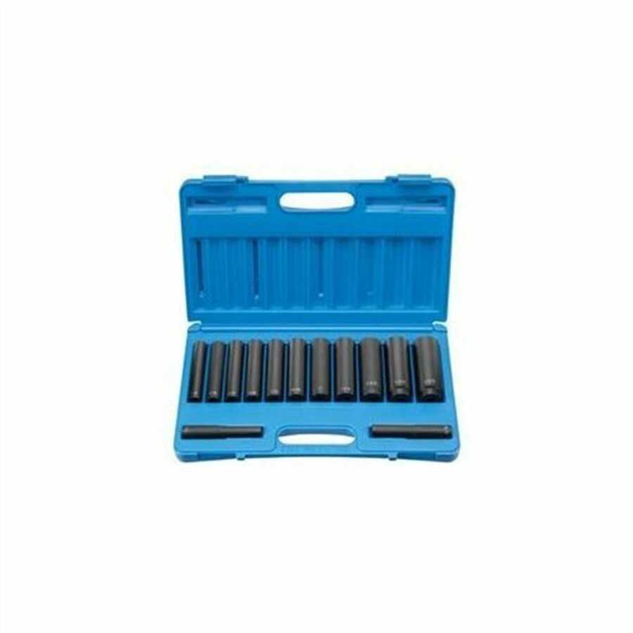 Grey Pneumatic 1499UMH 1/2" Drive 9 Piece Metric Universal Hex Driver Set 