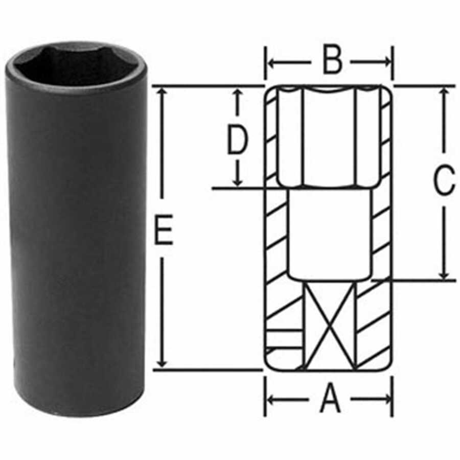 1/2" Drive x 21mm Extra-Thin Wall Deep Impact Socket