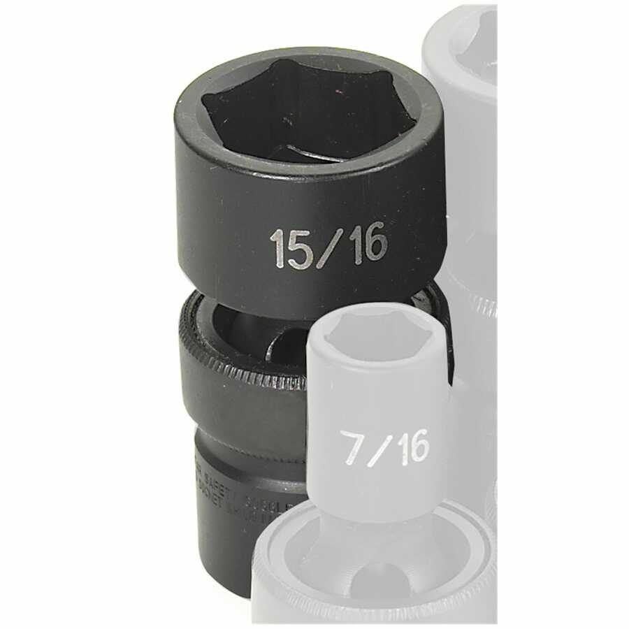 1/2" Drive x 15/16" Standard Universal Impact Socket