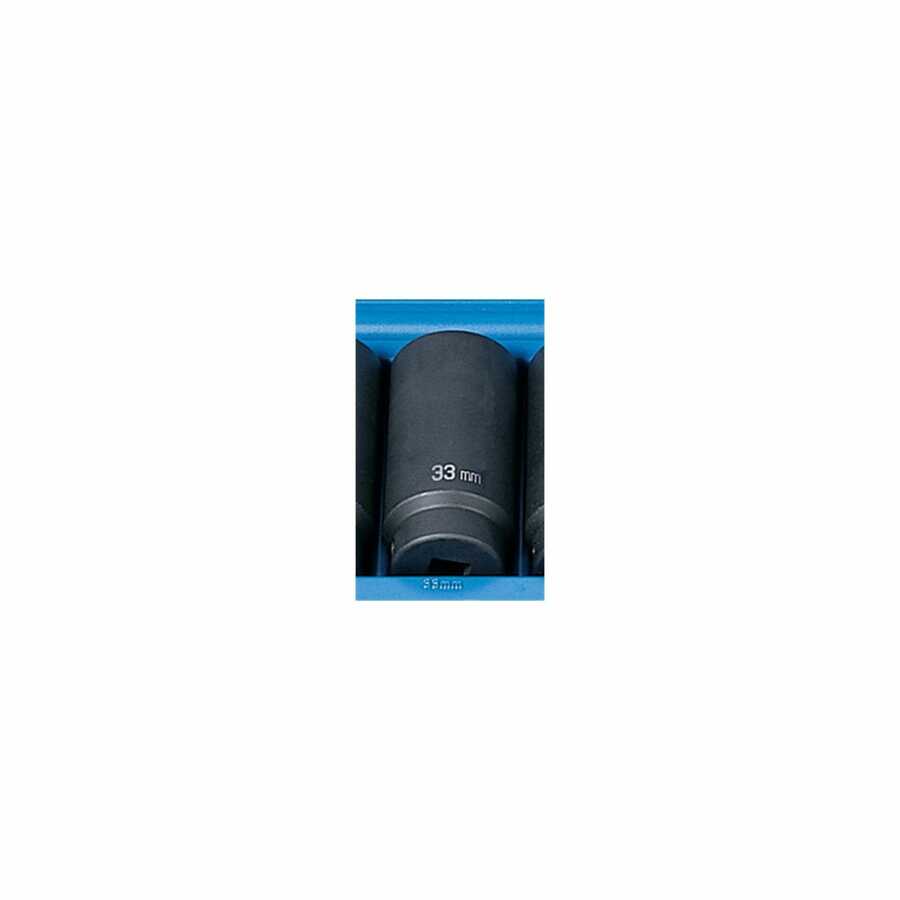 1/2" Drive x 33mm 6 Point Deep Length Impact Socket