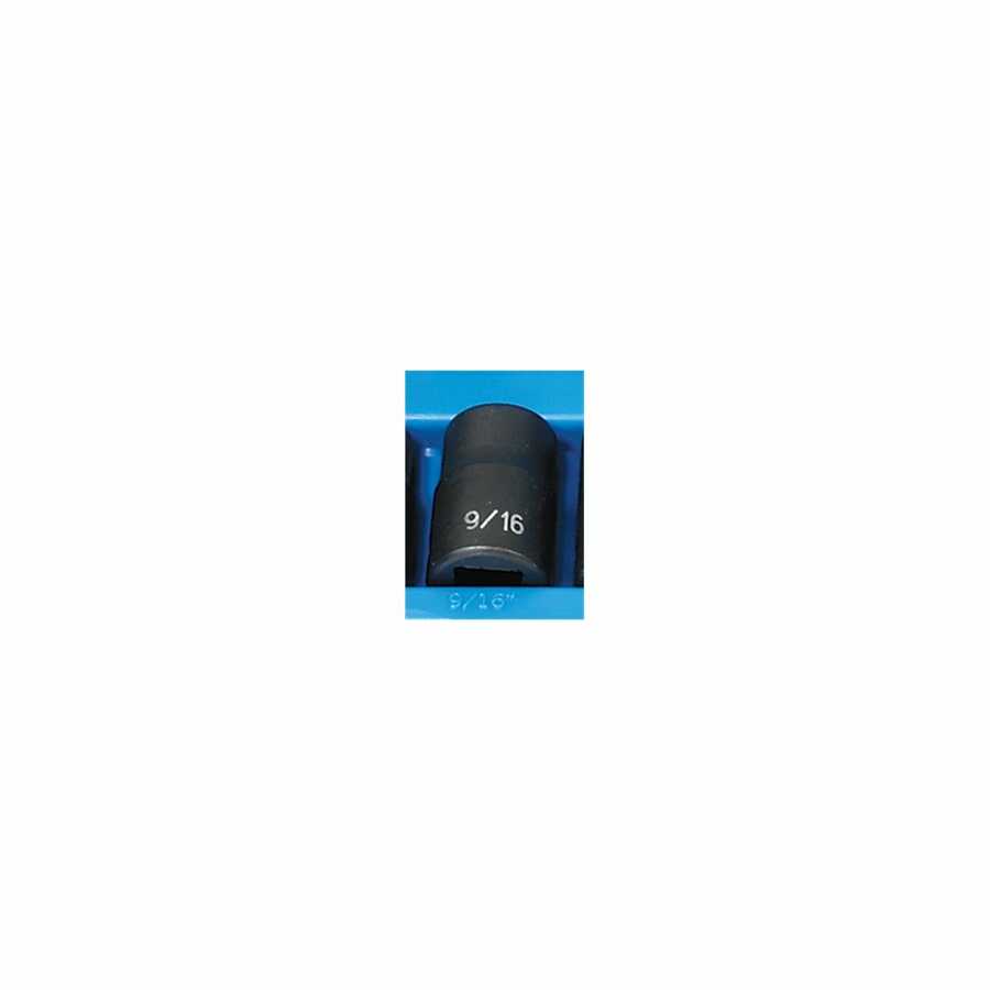1/2" Drive x 9/16" Standard Impact Socket- 12 Point