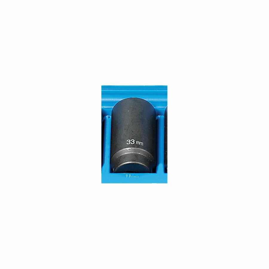 1/2" Drive x 33mm Deep - 12 Point Impact Socket