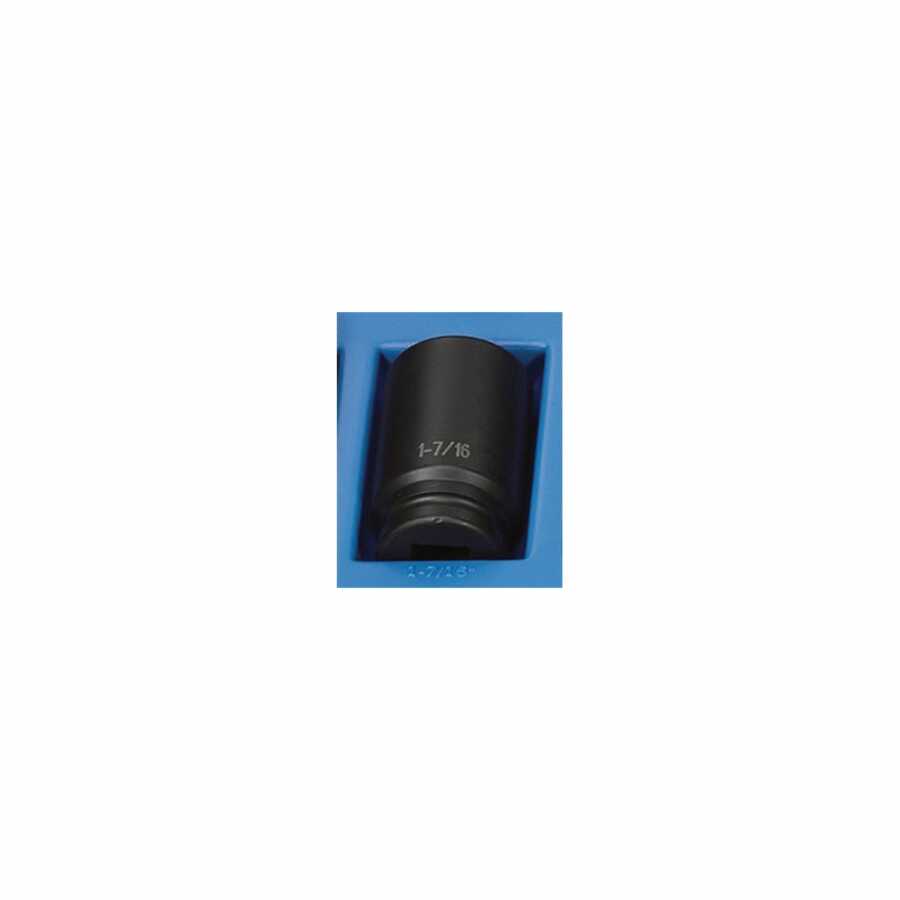 1-7/16" Hex Deep Length Fractional 3/4" Drive Impact Socket