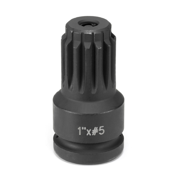 1 In F x #5 Spline M Adapter w/ Lock Button