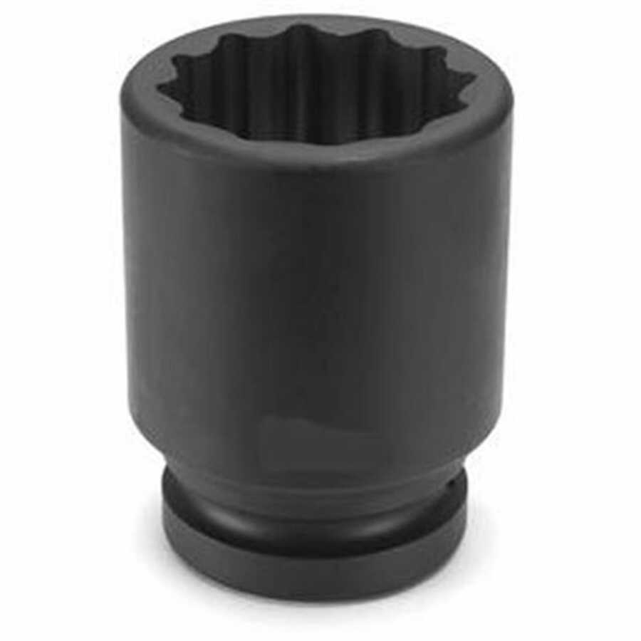 1-1/2" Drive x 55mm Deep - 12 Point Metric Impact Socket