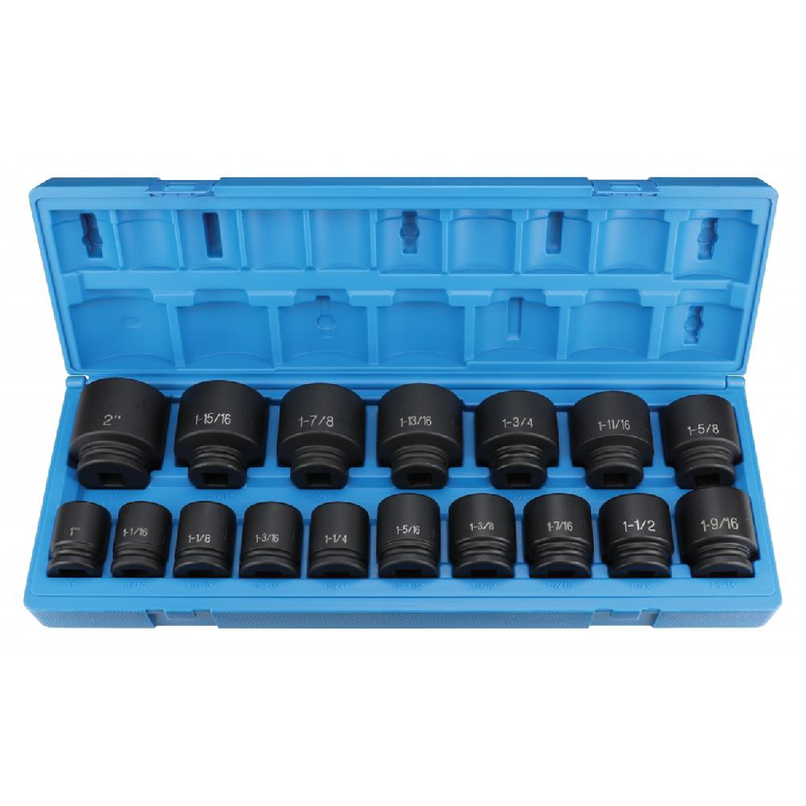 3/4" Drive 17-Piece Standard Length Impact Socket Set