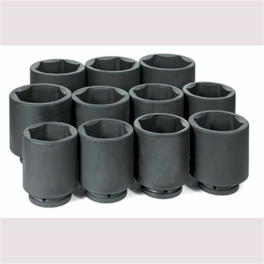 1 In Dr Deep Fractional 6 Pt Impact Socket Set - 1...