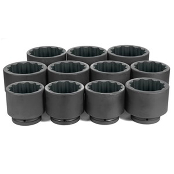 1" Drive 12-Point - Standard Length - Impact Socket Set