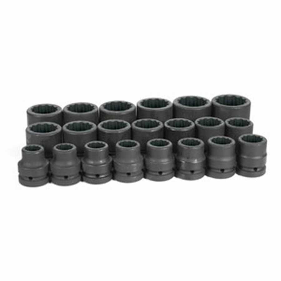 1" Drive 12-Point - Standard Length Impact Socket Set