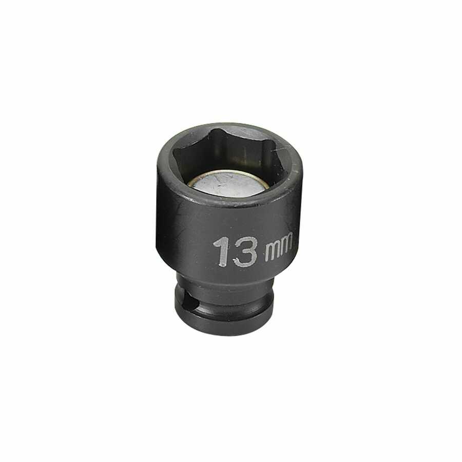 1/4" Drive x 13mm Magnetic Impact Socket - Durable Steel