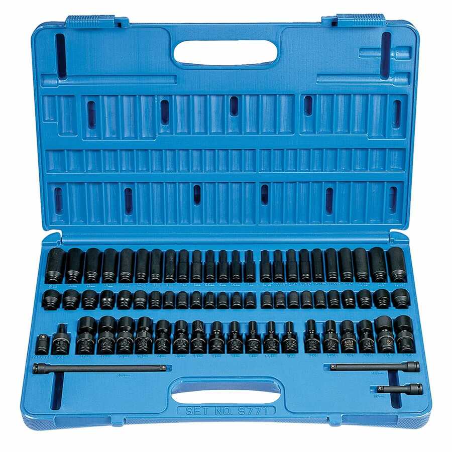 71 Piece 1/4" Surface Drive Master Impact Socket Set