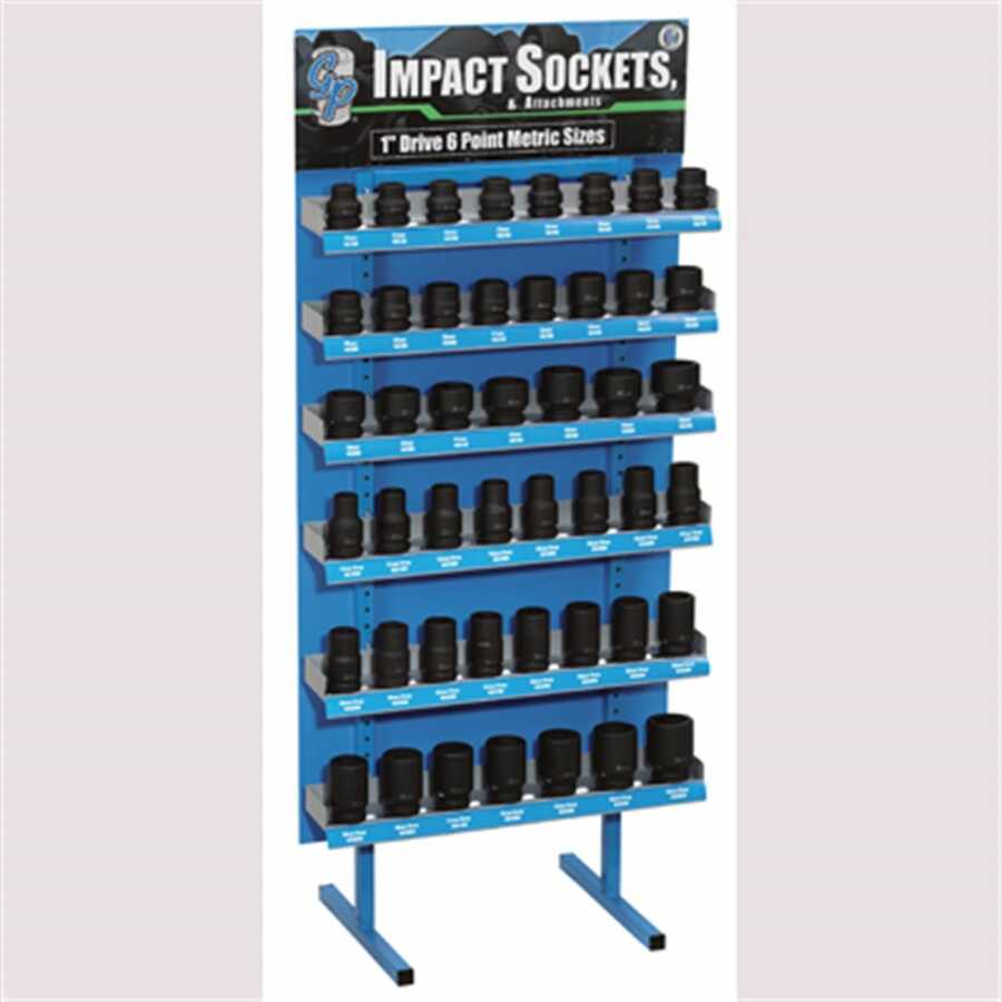 Grey Pneumatic 1" Drive Metric Impact Socket Set 46pc