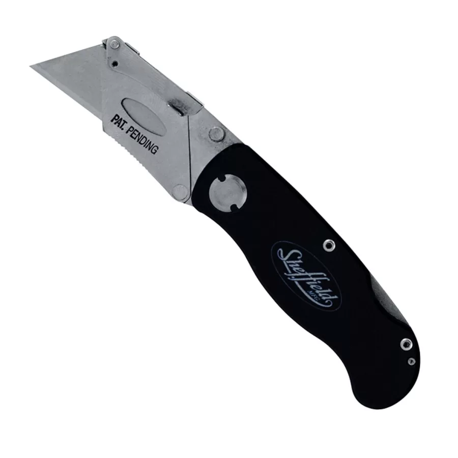 Premium Lockback Utility Knife - Black