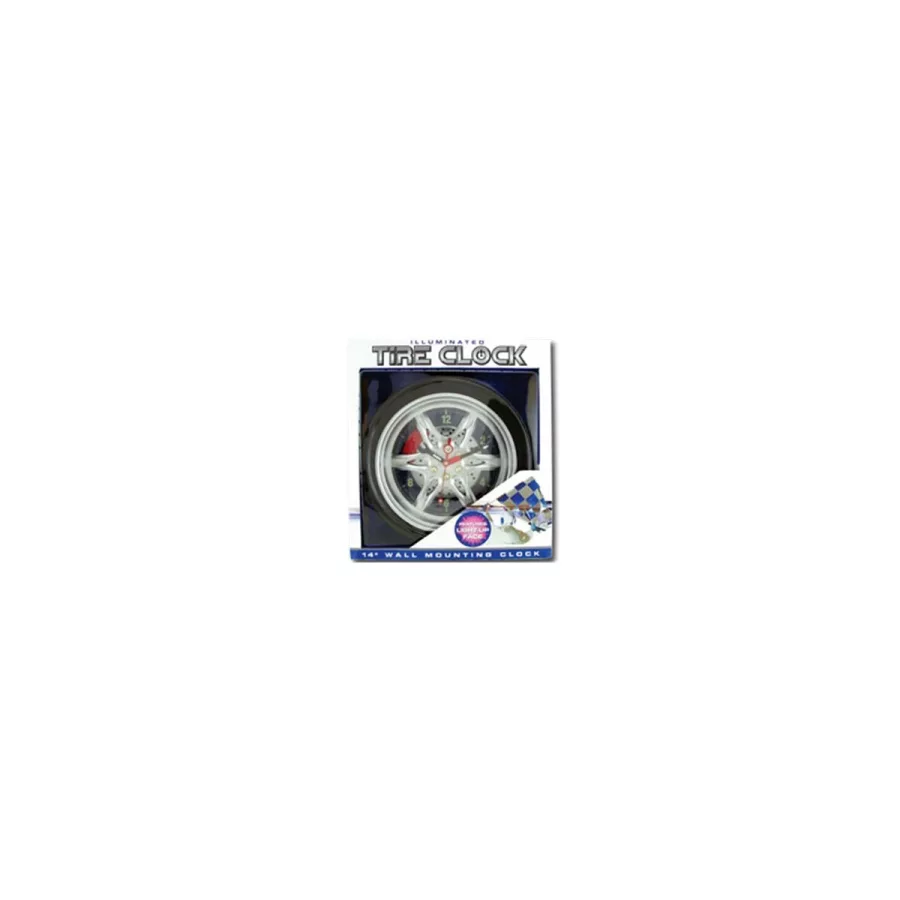 14 In Back Lit Tire Wall Clock 14 In Back Lit Tire Wall Clock