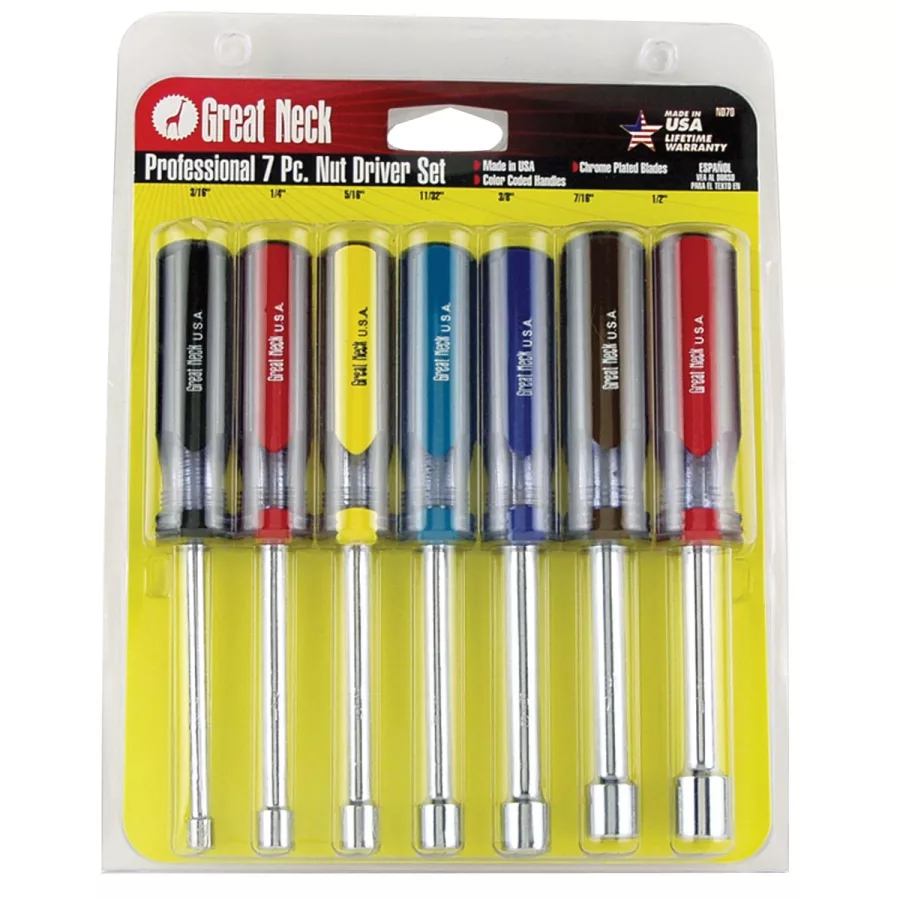 SAE Nut Driver Set Supersedes MTN1807 - 7-Pc