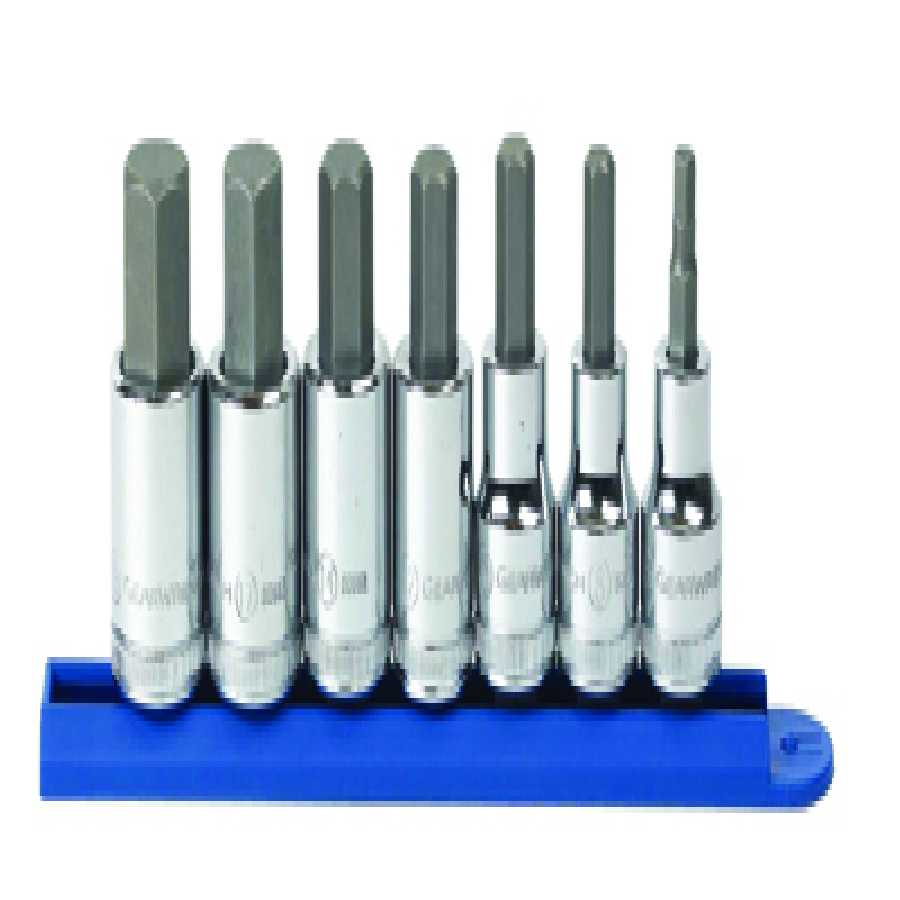 7 Piece 1/2" Drive Hex Bit Metric Socket Set