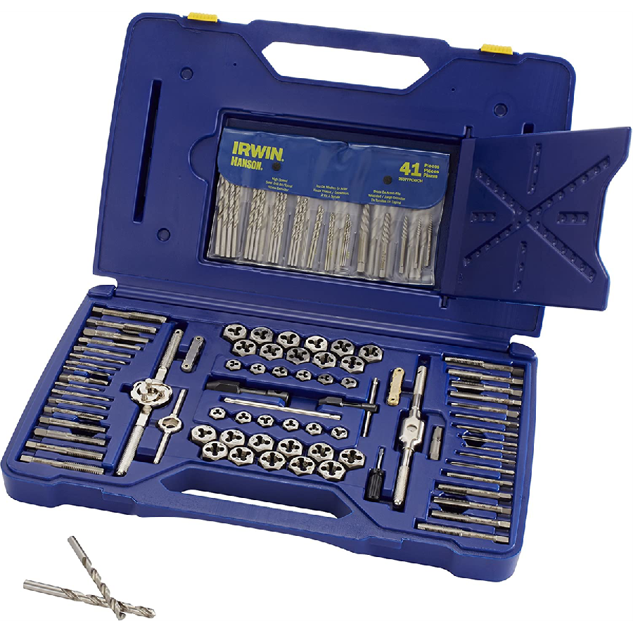 IRWIN 117 Piece Machine Screw/Fractional/Metric Tap and Hex Die