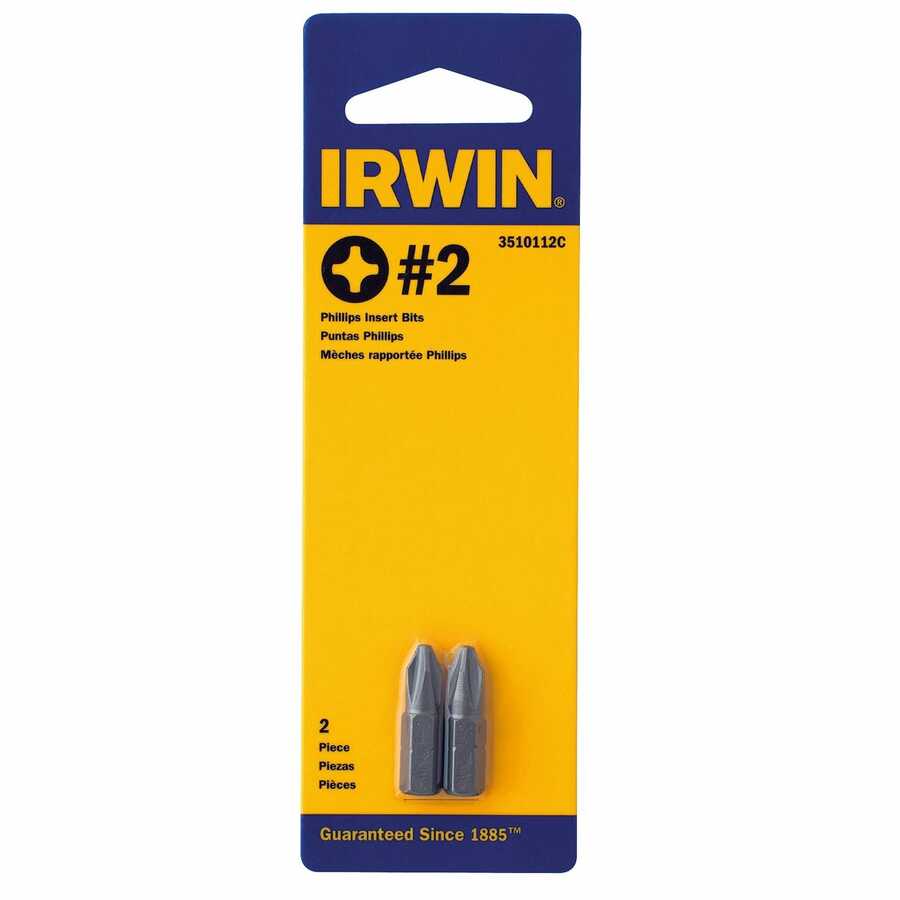 #2 PHILIPS 1/4" X 1" 2PK