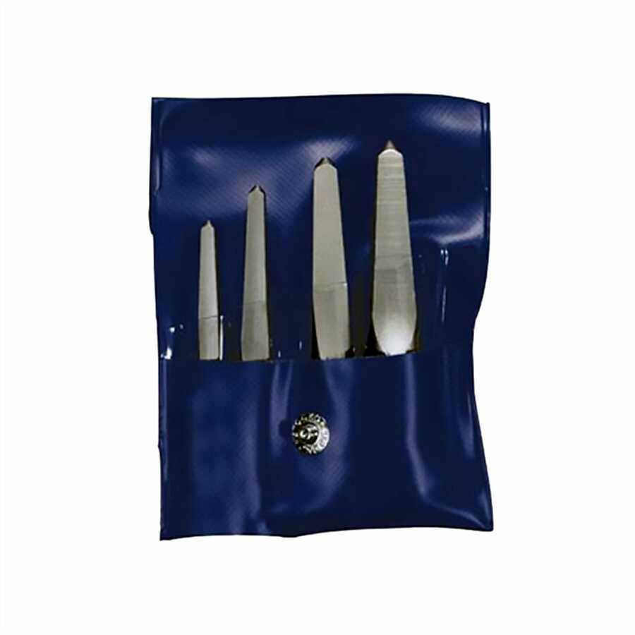 Screw Extractor - 4 Piece Plastic Pouch Set - Carded