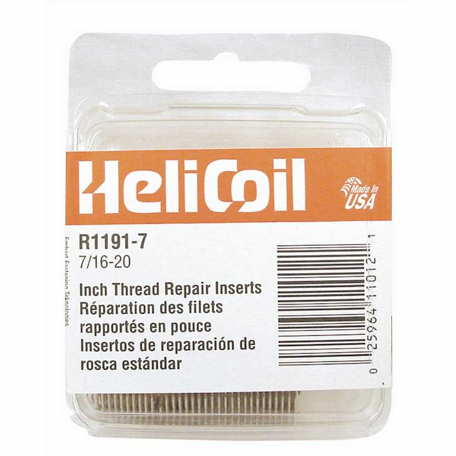 Pack of 6 Drill America HELR1191-7 High Speed Steel Inserts 7/16-20 
