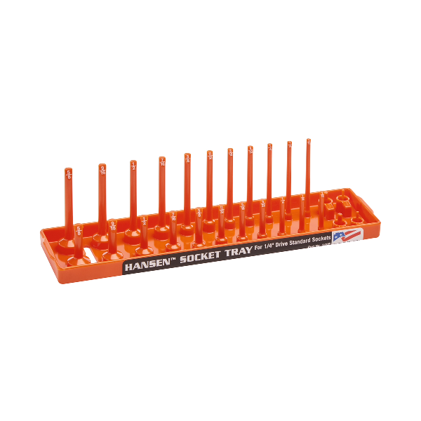 1/4" Dr. Orange SAE Deep and standard socket tray