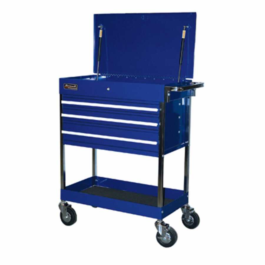 34" Professional Series Service Cart with 3 Drawers Blue