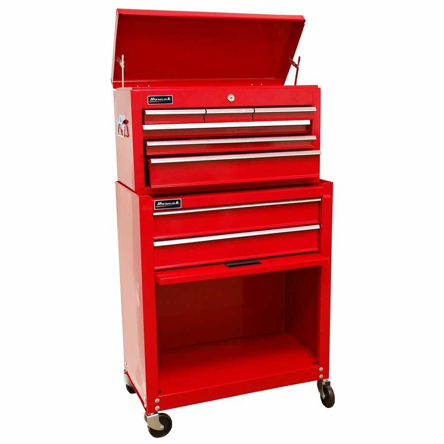 24" Red Homeowners 8 Drawer Combo Tool Box