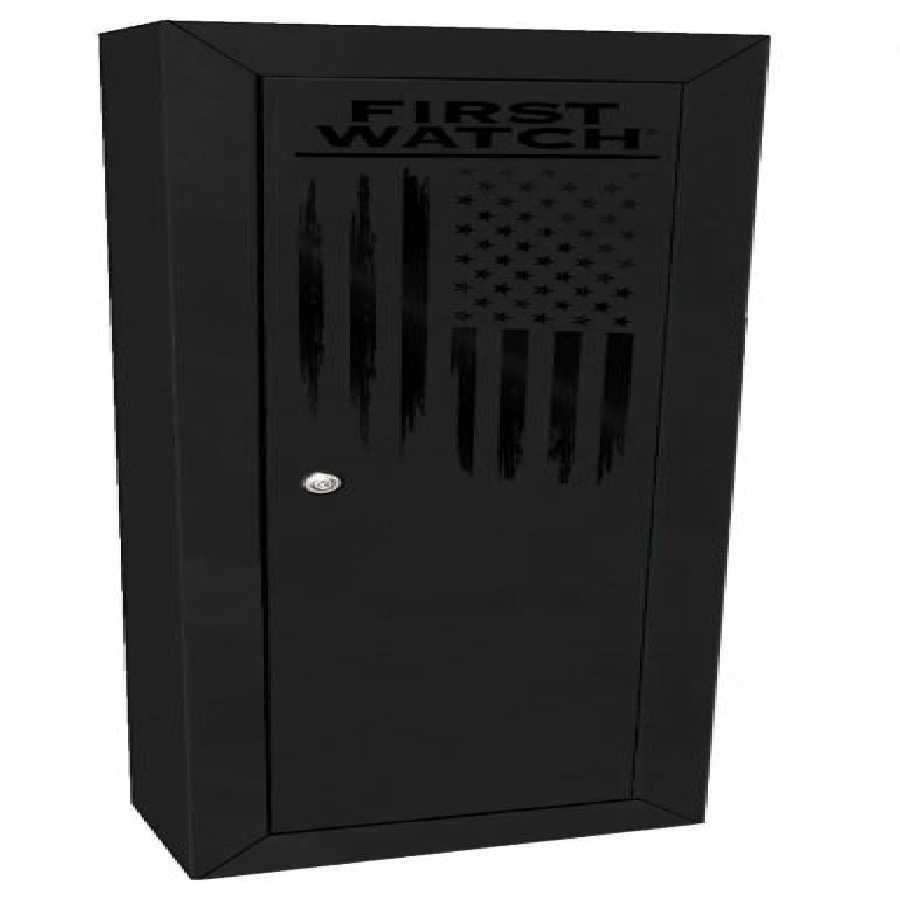 First Watch 8 Gun Steel Security Cabinet Flag
