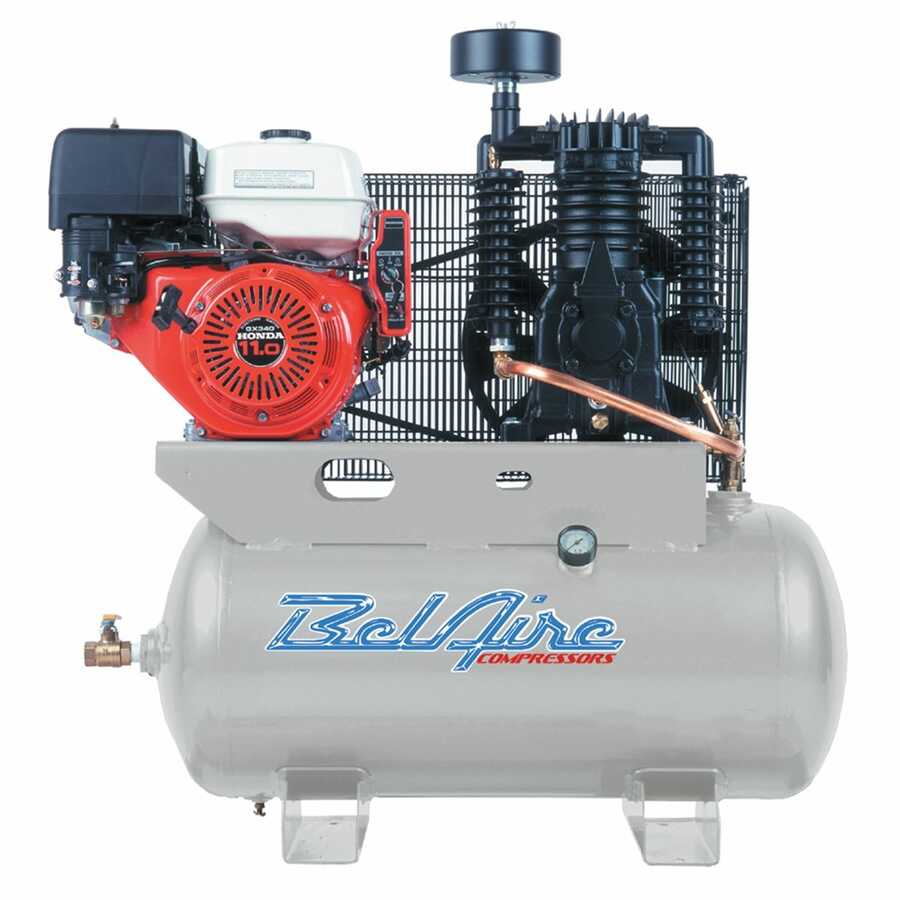 BelAire 11HP 30 Gallon Horz Gas Air Compressor - 18.50 ACFM